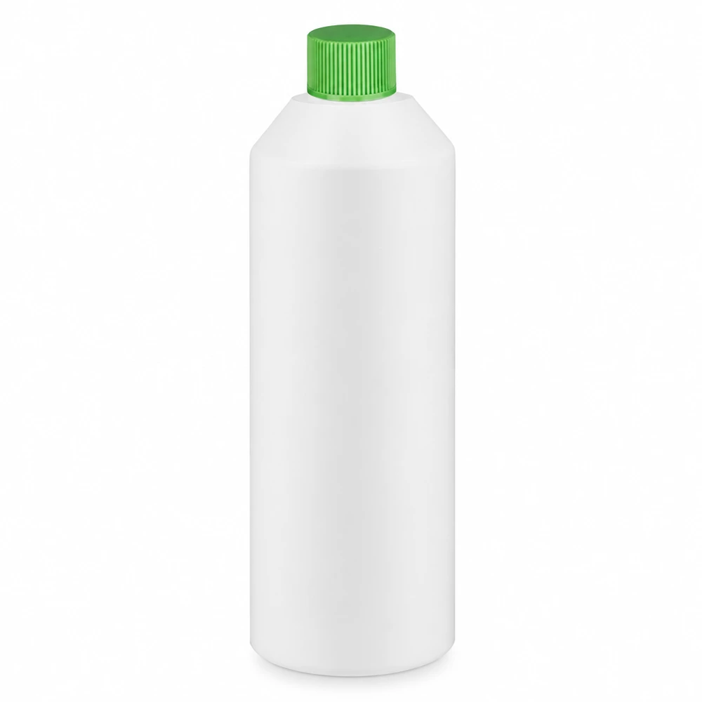 Leichte stabile Apothekerflasche HDPE 250ml weiß grüner Schraubdeckel BPA-frei