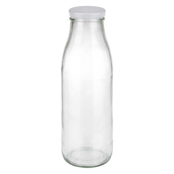 500ml Glasflasche + BasicSeal Deckel weiß UNiTWIST
