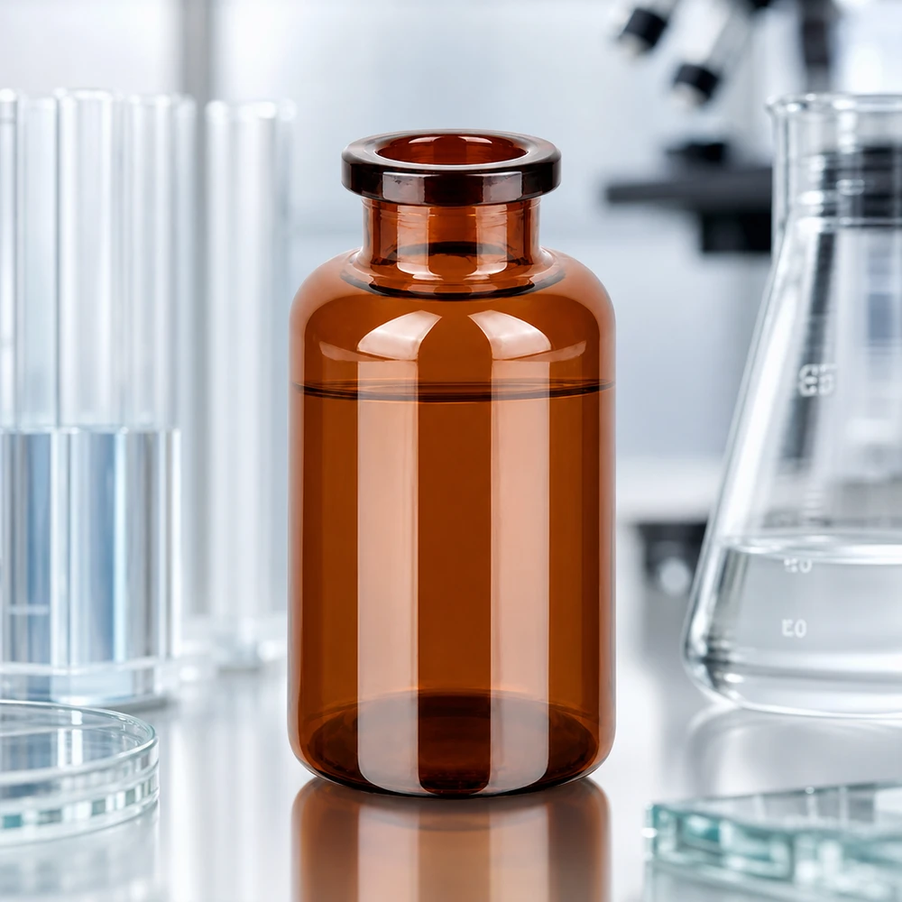 Injektionsflasche Braunglas 20ml UV-schützendes Braunglas Vial 20ml für medizinische Laborumgebungen