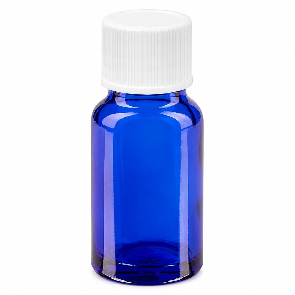 10ml Flasche 11mm Schraubverschluss weiß Standard BlueLine UT18/10
