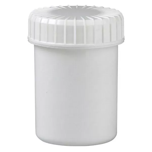 weiße Schraubdose 40 ml mit gerilltem Deckel weiße Schraubdose 40 ml mit gerilltem Deckel