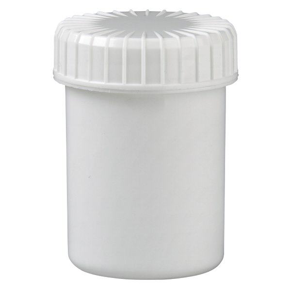 weiße Schraubdose 40 ml mit gerilltem Deckel weiße Schraubdose 40 ml mit gerilltem Deckel