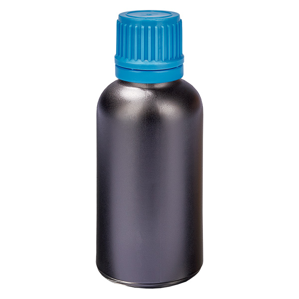 30ml Flasche 11mm Schraubverschluss blau Originalitätsverschluss BlackLine UT18/30 30ml Flasche 11mm Schraubverschluss blau Originalitätsverschluss BlackLine UT18/30