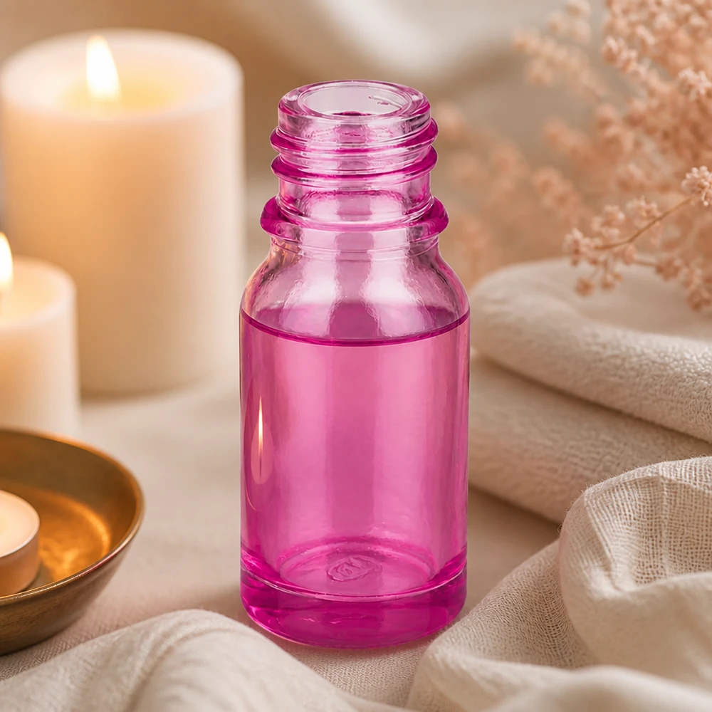 Elegante 10ml Glasflasche PurpleLine UT18/10 UNiTWIST in Fuchsia für professionelle Präsentation