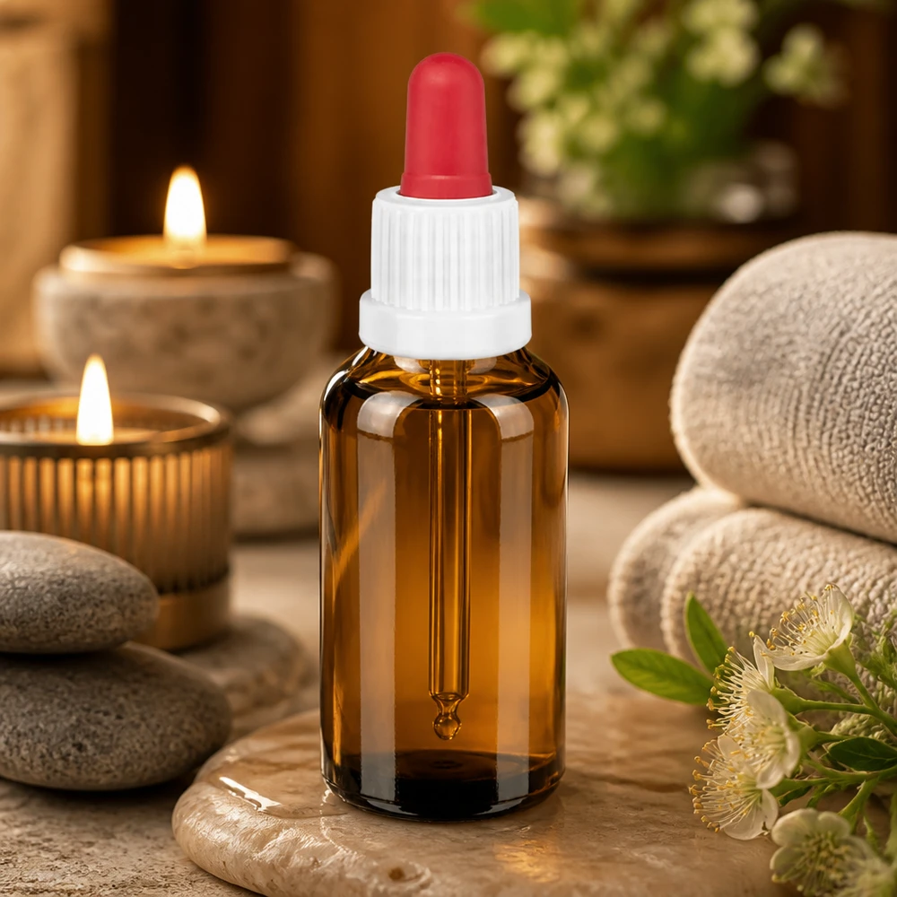 Handliche 30ml Pipettenflasche aus dunklem Glas - perfekte Größe für Reisen und tägliche Anwendung
