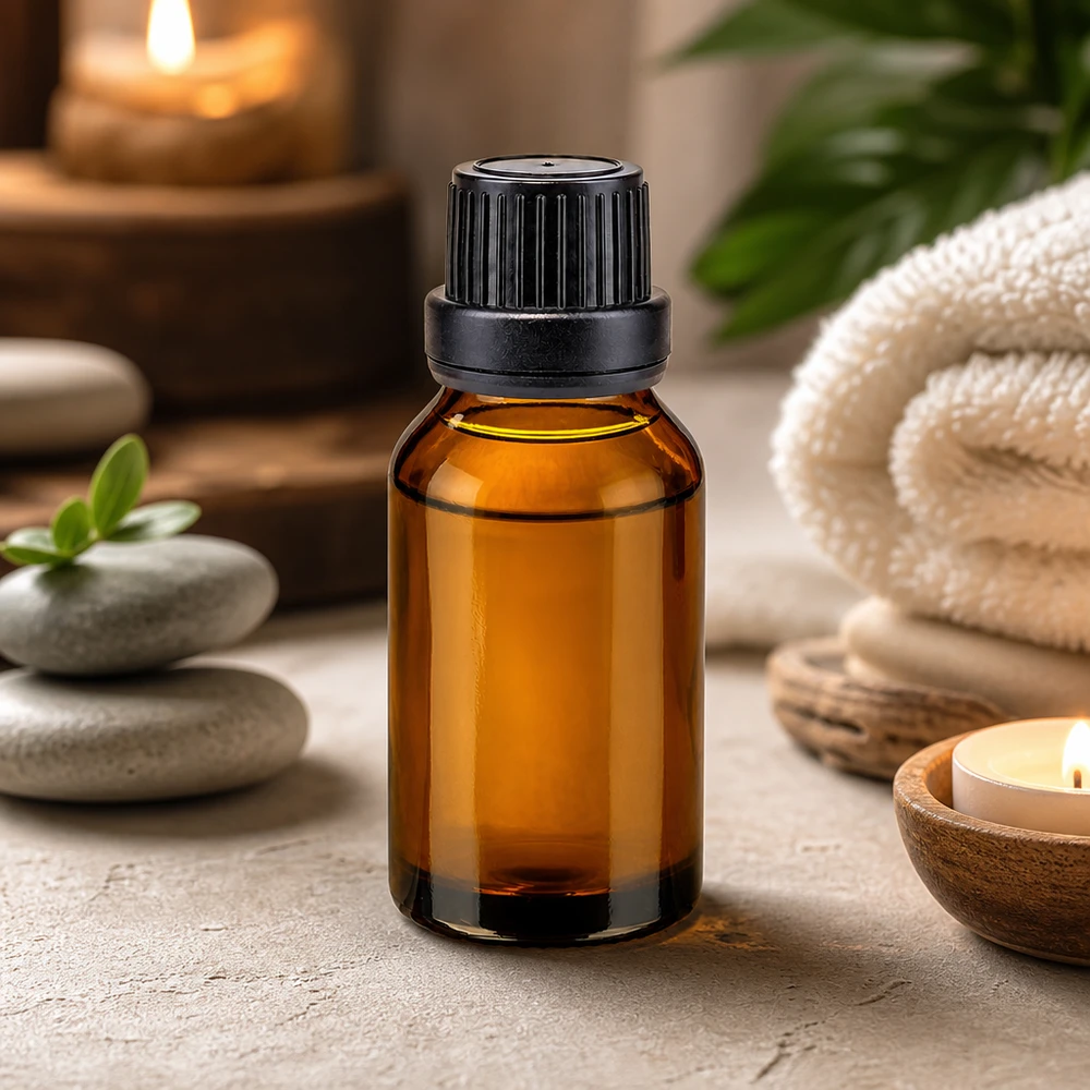 Apothekenflasche braun 15ml Schraubverschluss schwarz Dichteinlage Originalitätsverschluss Lichtgeschützte 15ml Ölflasche aus Braunglas mit schwarzem Sicherheitsverschluss und Dichtung