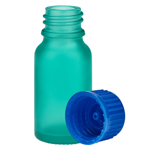 10ml Flasche 11mm Schraubverschluss blau Standard GreenLine UT18/10 10ml Flasche 11mm Schraubverschluss blau Standard GreenLine UT18/10