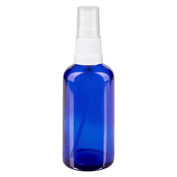 Apothekenflasche blau 50ml Sprayaufsatz weiß