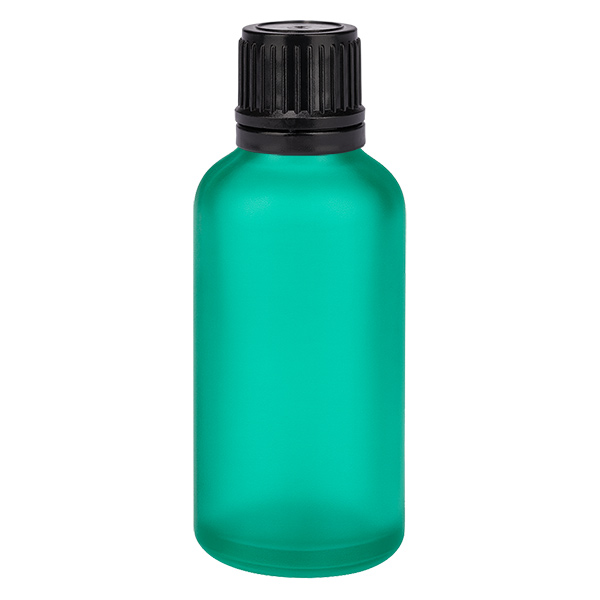 50ml Globuliflasche 3mm Giessring schwarz Originalitätsverschluss GreenL. UT18/50