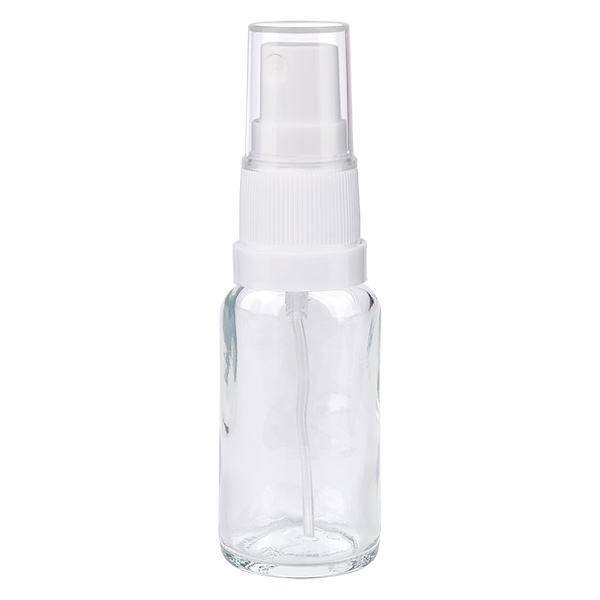20ml Sprayflasche weiß/transparent Standardverschluss ClearLine UT18/20