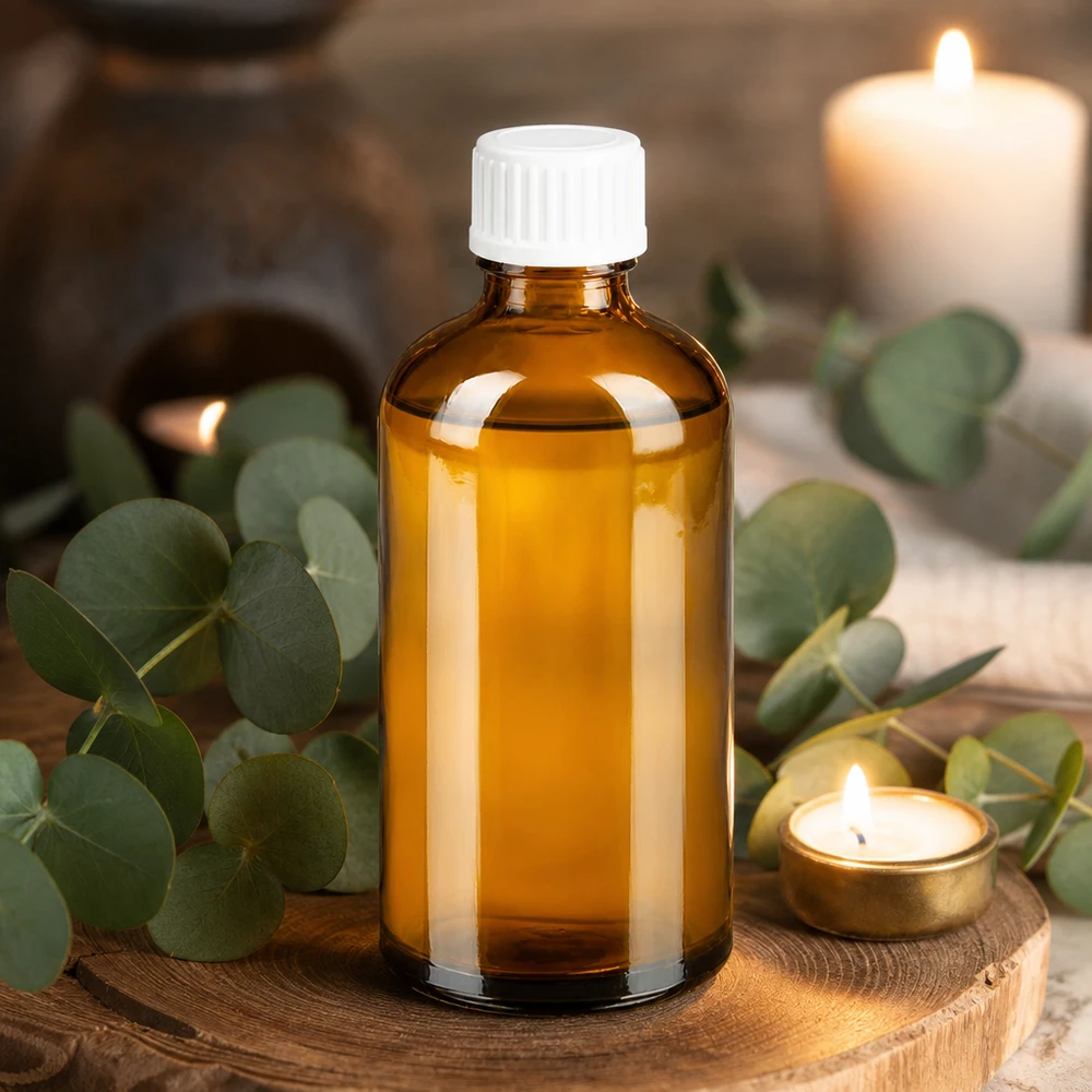 Standardtropfflasche 100ml braun mit weißem UT18 Verschluss für pharmazeutische Anwendung