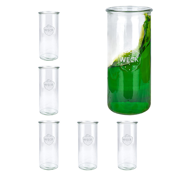 6er Set Weck Gläser 1500 ml Sturz-Glas rund 6er Set Weck Gläser 1500 ml Sturz-Glas rund