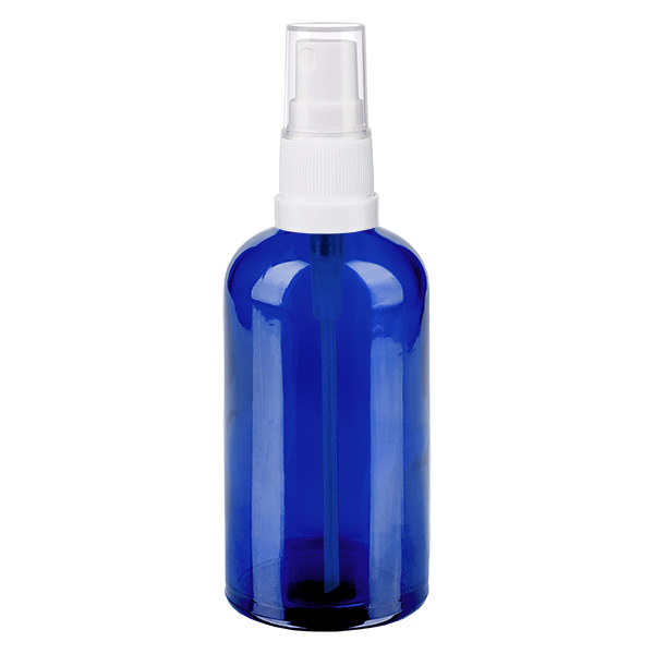 100ml Sprayflasche weiß/transparent Standardverschluss BlueLine UT18/100