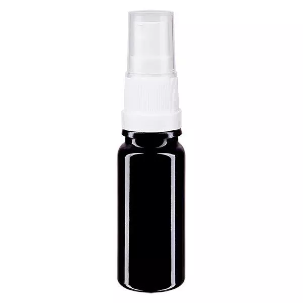 Apothekenflasche violett 10ml Sprayaufsatz weiß Apothekenflasche violett 10ml Sprayaufsatz weiß