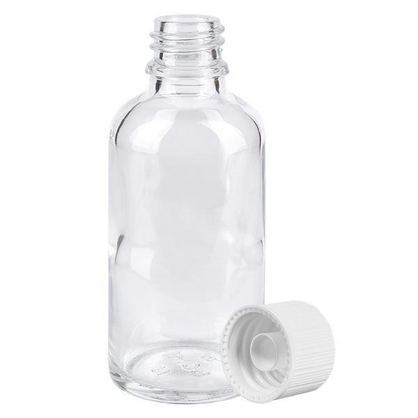 50ml Flasche 11mm Schraubverschluss weiß Standard ClearLine UT18/50 50ml Flasche 11mm Schraubverschluss weiß Standard ClearLine UT18/50