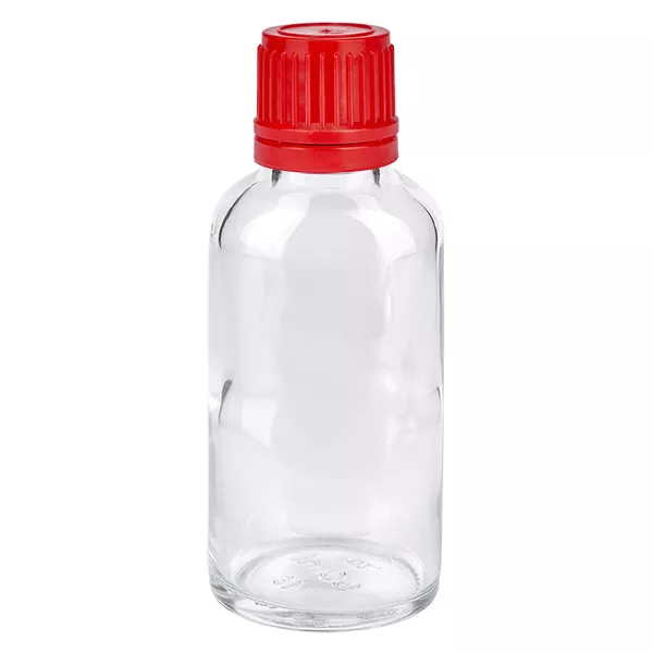 30ml Flasche 11mm Schraubverschluss rot Originalitätsverschluss ClearLine UT18/30