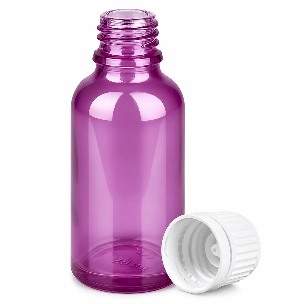 Professionelle 30ml Violettglas-Flasche für pharmazeutische Anwendungen und Laborgebrauch
