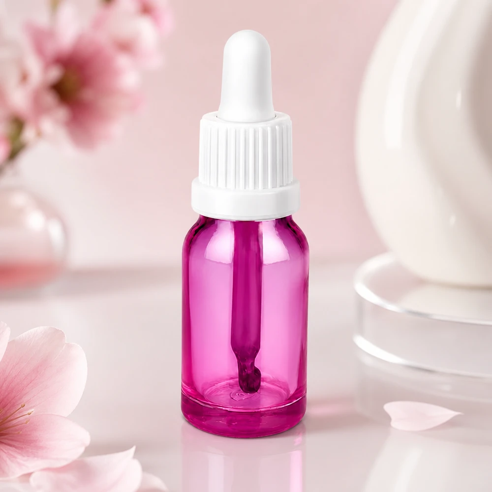 Praktische 10ml Tropfflasche violett für DIY Kosmetik und Naturprodukte