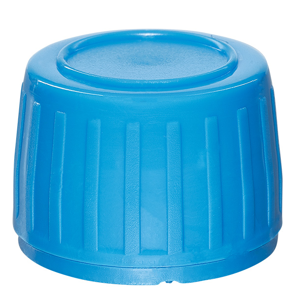 Schraubverschluss blau mit Originalitätsring PP28 ApoGlas Schraubverschluss blau mit Originalitätsring PP28 ApoGlas