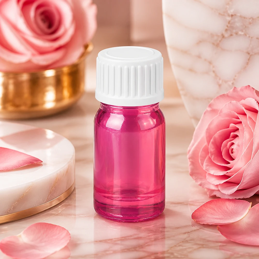 Hochwertige 5ml Tropfflasche violett für Labor und Aromatherapie mit STD Gewinde PurpleLine