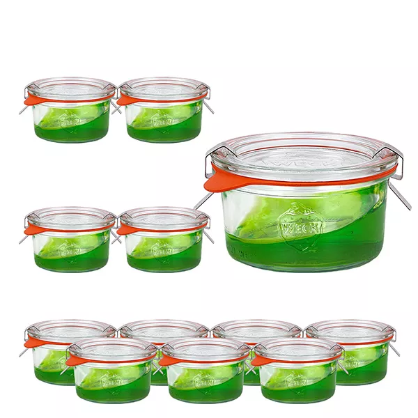 12er Set Weck Gläser 165ml Sturzglas mit 12 Glasdeckeln, 12 12er Set Weck Gläser 165ml Sturzglas mit 12 Glasdeckeln, 12