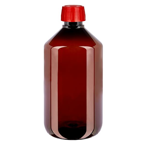 PET Flasche 500ml mit EntgasungsVerschluss rot