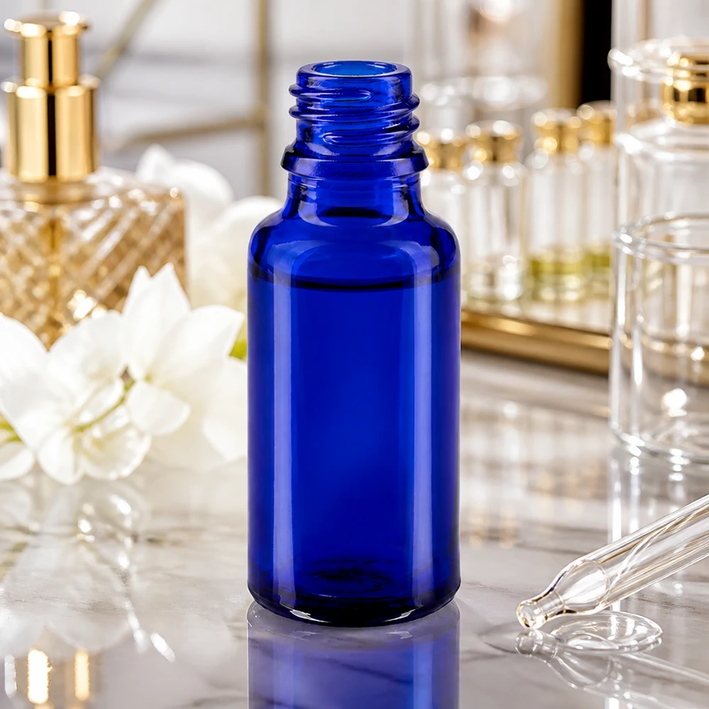 Professionelle Apothekenflasche 20ml in strahlendem Blau mit optimaler Haltbarkeit für Extrakte