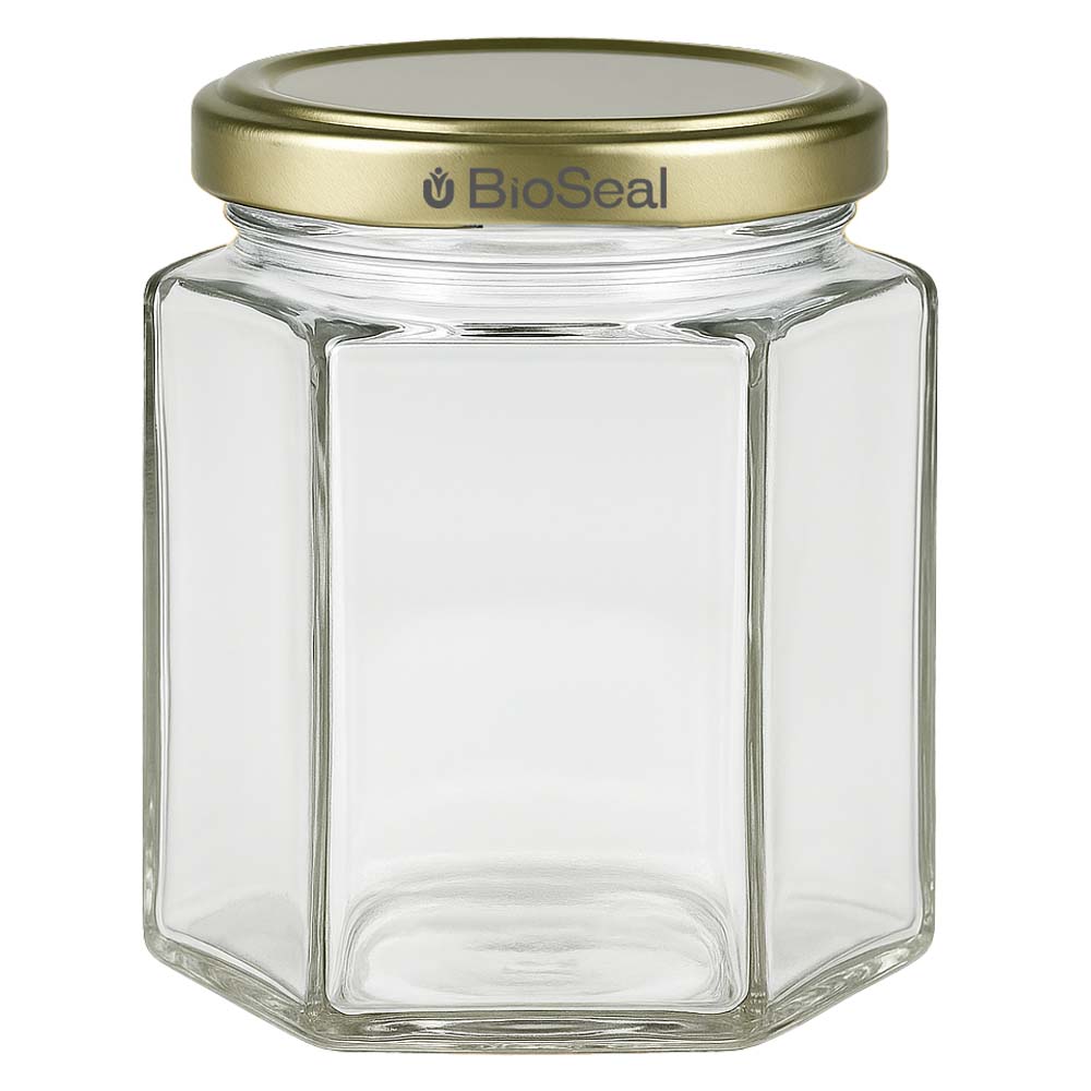 250g Honigglas mit goldenem Deckel BioSeal UNiTWIST