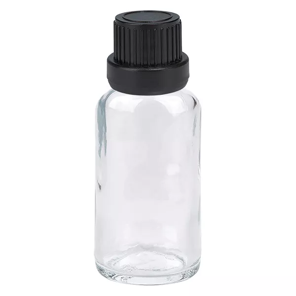 20ml Tropfflasche 2mm schwarz Originalitätsverschluss ClearLine UT18/20 20ml Tropfflasche 2mm schwarz Originalitätsverschluss ClearLine UT18/20