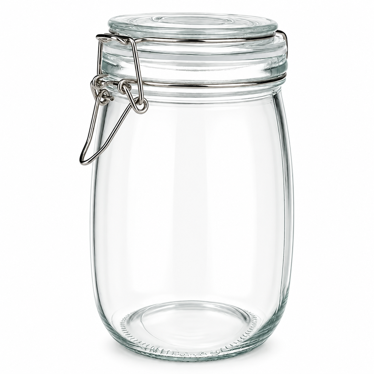 1.000 ml UNiTWIST Drahtbügelglas mit weißem Silikonring