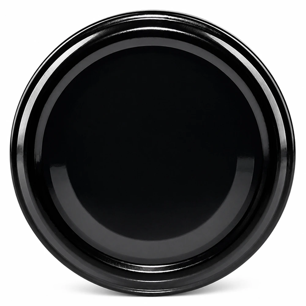 UNiTWIST TO63 Metalldeckel schwarz glänzend BPA-NI unitemp mit BioSeal Runddeckel 63mm