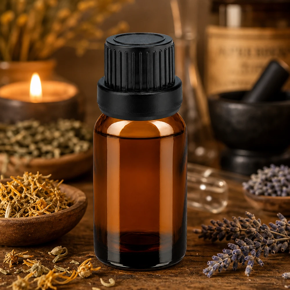 Professionelle 10ml Braunglasflasche mit schwarzem Schraubdeckel für medizinische Anwendungen