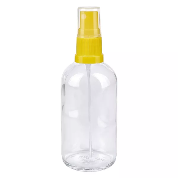 Sprayflasche ClearLine UT18 100ml gelb-transparent mit Feinzerstäuber für Reise und Haushalt
