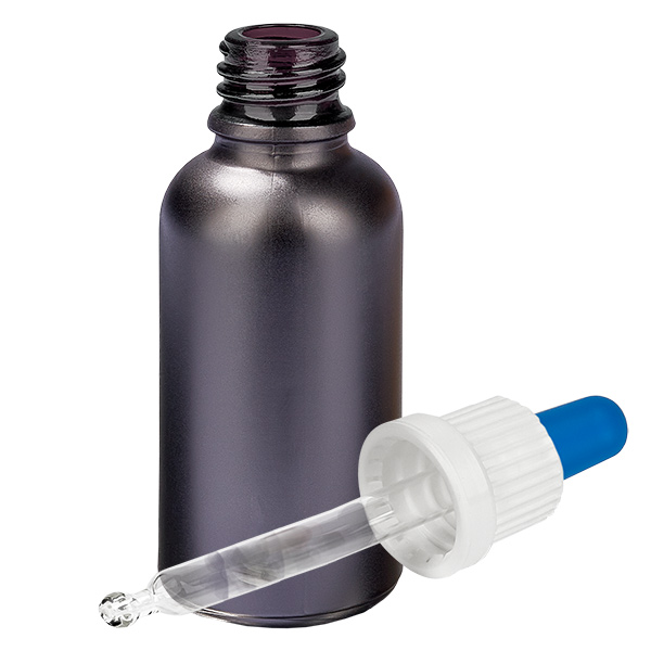 30ml Pipettenflasche weiß/blau Originalitätsverschluss BlackLine UT18/30