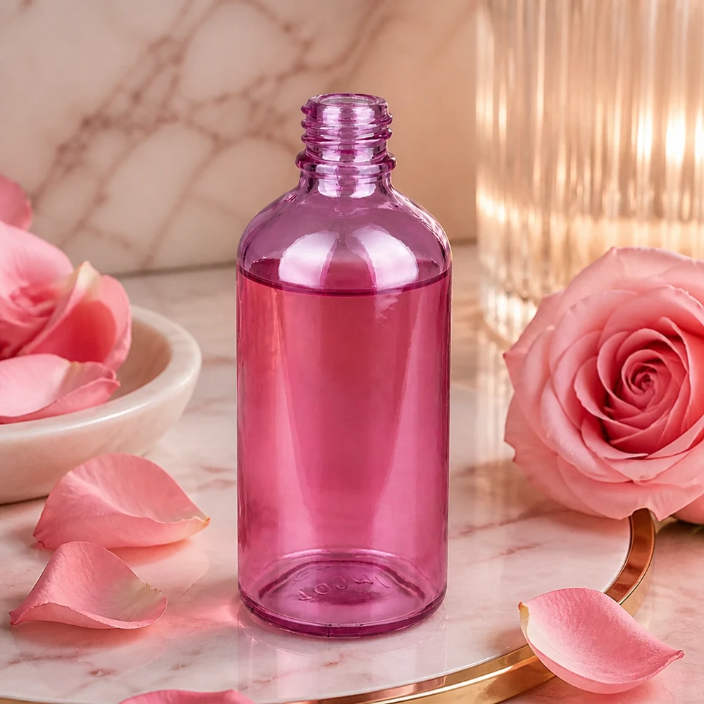 Dekorative 100ml Violettglas Flasche UNiTWIST UT18/100 schützt Inhaltsstoffe vor UV Strahlung