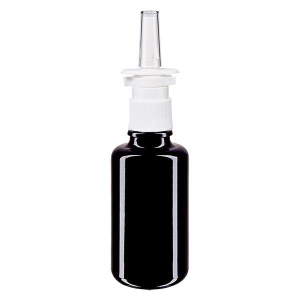 Apothekenflasche violett 30ml Nasenzerstäuber weiß Standard Apothekenflasche violett 30ml Nasenzerstäuber weiß Standard