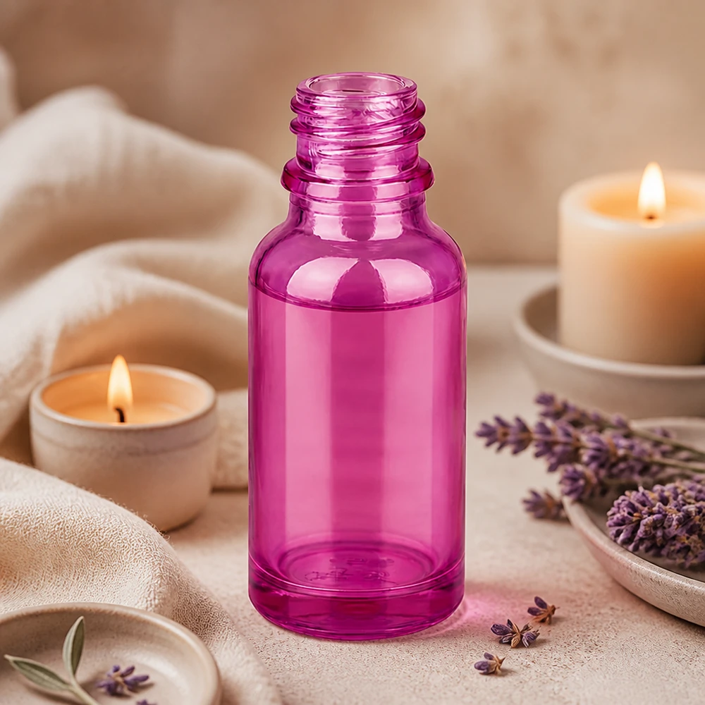 20ml Apothekenflasche PurpleLine UT18/20 UNiTWIST 20ml PurpleLine Tropfflasche purpur gefärbt mit lecksicherem UNiTWIST UT18/20 Verschluss