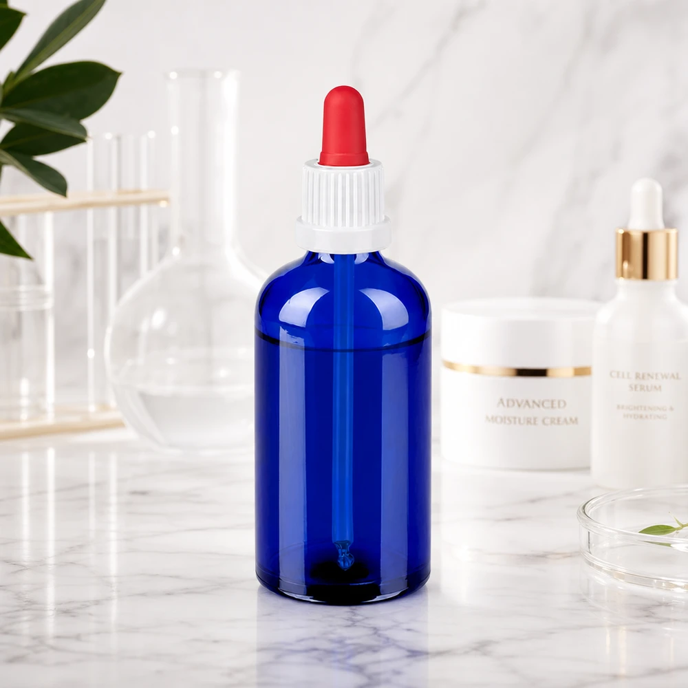 Sterile 100ml Tropferflasche aus Borosilikatglas mit kindersicherem Verschlusssystem