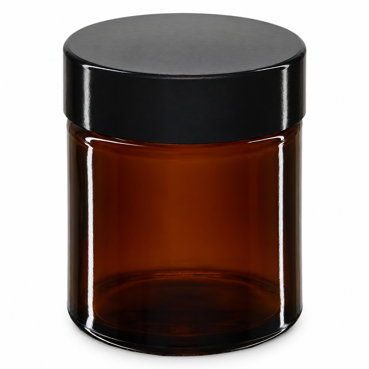 30ml Glastiegel. braun, mit schwarzem Bakelit ApoGlas – qualitätsoptimiertes Produktfoto