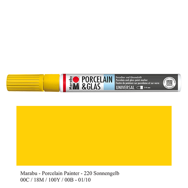 Malstift Sonnengelb 2-4mm für Glas/Porzellan Malstift Sonnengelb 2-4mm für Glas/Porzellan