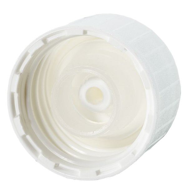 Schraubverschluss DIN 22 weiß mit Giessring