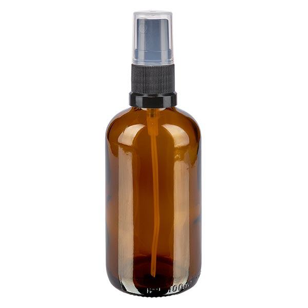 Apothekenflasche braun 100ml Sprayaufsatz schwarz