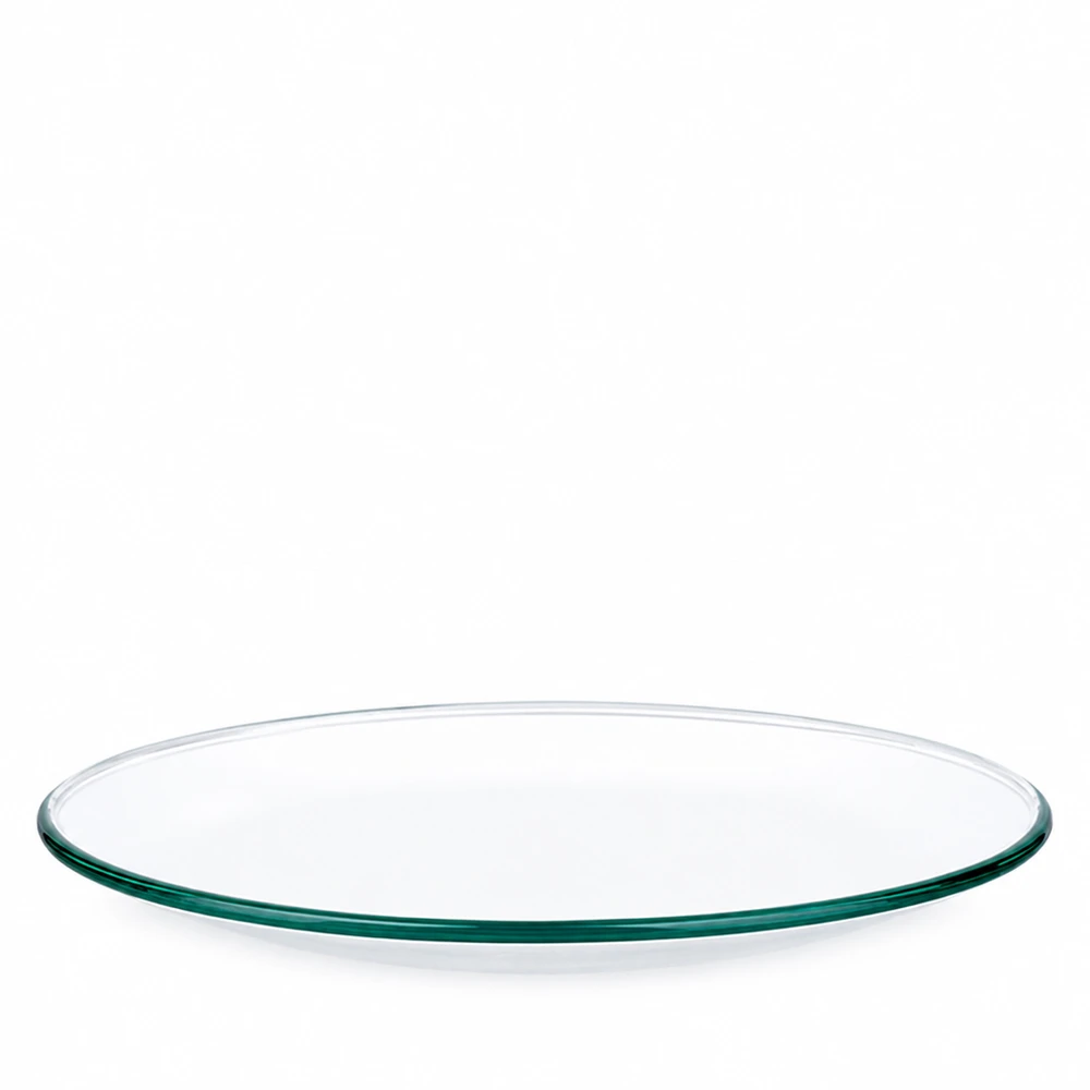 Kristallklare Uhrglasschale 8cm Durchmesser mit glatten polierten Kanten
