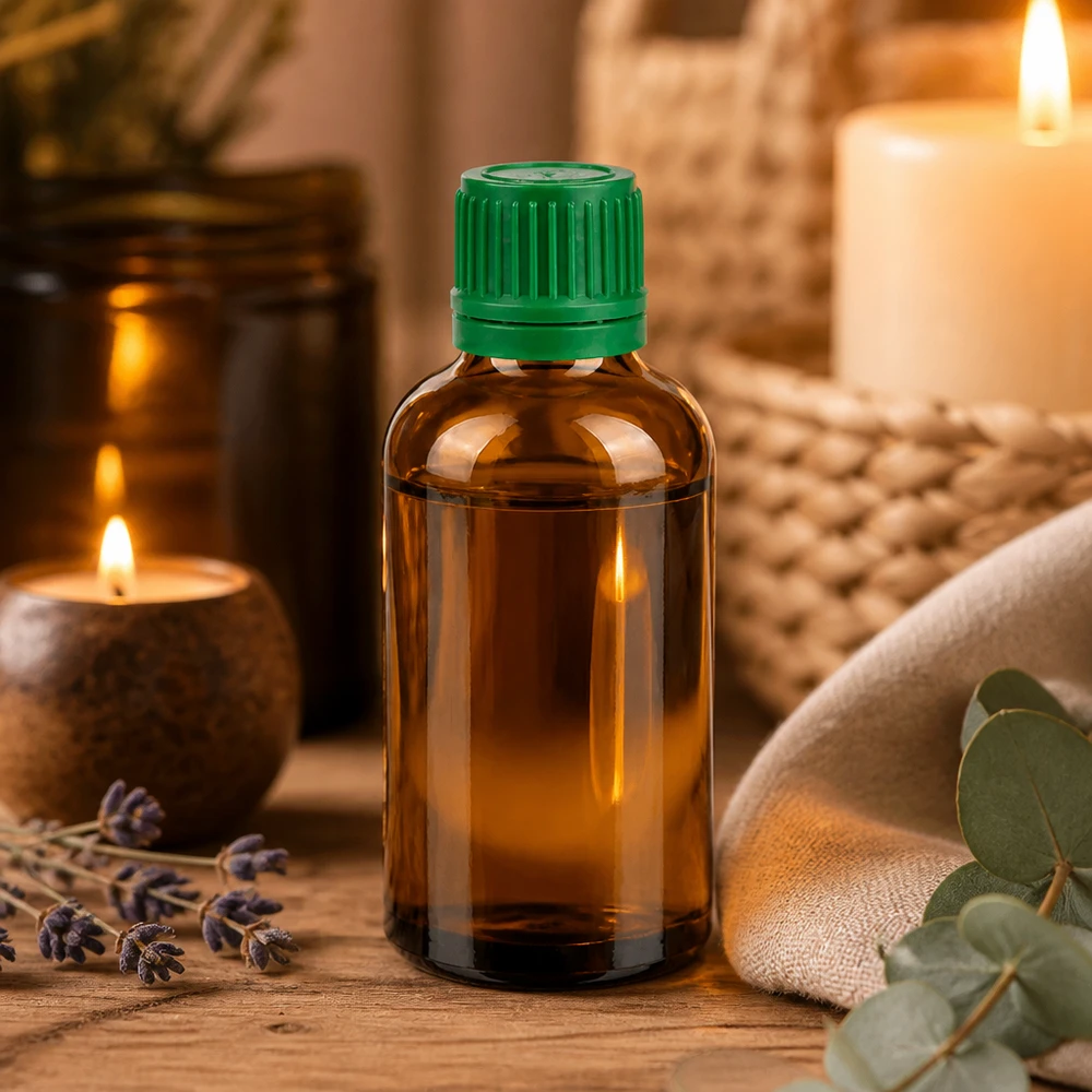 50ml Flasche 11mm Schraubverschluss grün Originalitätsverschluss BrownLine UT18/50 Vielseitige 50ml Glasflasche geeignet für Parfums Tinkturen Öle und kosmetische Produkte