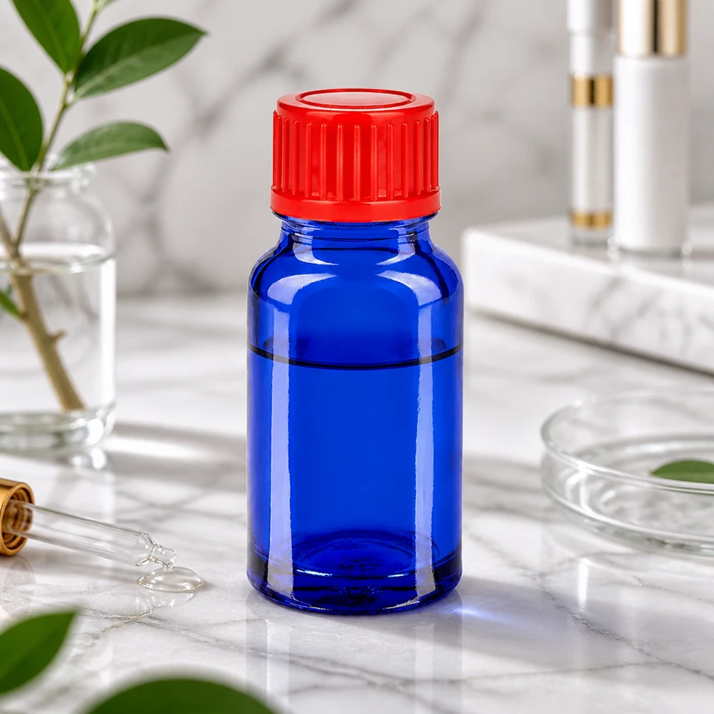 Handliche 10ml Glasflasche mit optimaler Wandstärke für sichere Aufbewahrung flüssiger Proben