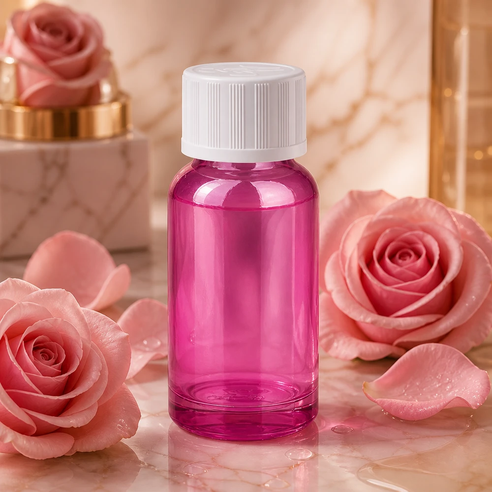 Kleine violette Tropfflasche 20ml mit UN-Gewinde UT18/20 für professionelle Anwendungen