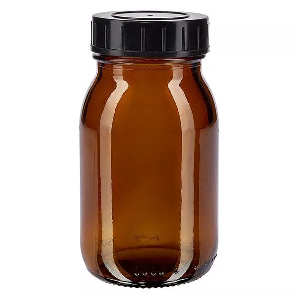 150ml Weithalsflasche Braunglas mit Schraubdeckel 150ml Weithalsflasche Braunglas mit Schraubdeckel