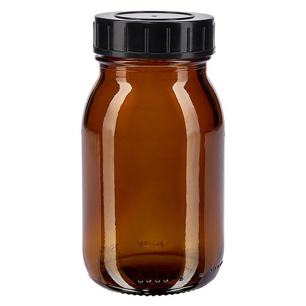 150ml Weithalsflasche Braunglas mit Schraubdeckel 150ml Weithalsflasche Braunglas mit Schraubdeckel