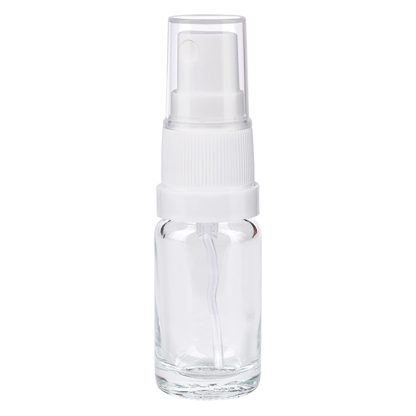 10ml Sprayflasche weiß/transparent Standardverschluss ClearLine UT18/10