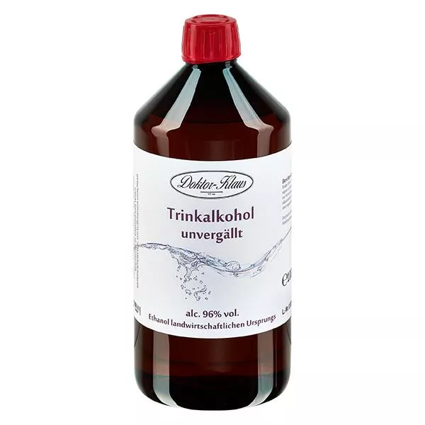 1000ml Weingeist (Trinkalkohol) 96% Doktor-Klaus 1000ml Weingeist (Trinkalkohol) 96% Doktor-Klaus